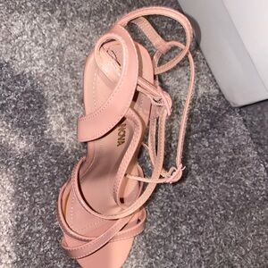 Fashion Nova Blush Strappy Heels
